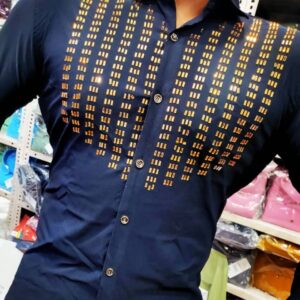 PRINTED SATIN CLUBWEAR SHIRT